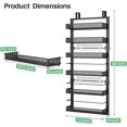 thumbnail image 2 of Over the Door Pantry Organizer Metal - Hanging Spice Rack for Kitchen Pantry, Adjustable Clearance, Black, 2 of 8