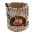 thumbnail image 3 of Almencla Tree Stump Small Flower Pot Creative Resin Plant Pot for Garden Office Patio Rabbit, 3 of 8