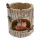 thumbnail image 3 of Maceta pequeña con forma de tocón de , soporte para bolígrafos, figura decorativa de resina, maceta para oficina, patio, sala de estar, jardín, Conejo, 3 of 8
