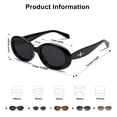 thumbnail image 4 of Gafas de sol SOJOS SJ2286 Retro Ovaladas Polarizadas Negras para Adultos, 4 of 5