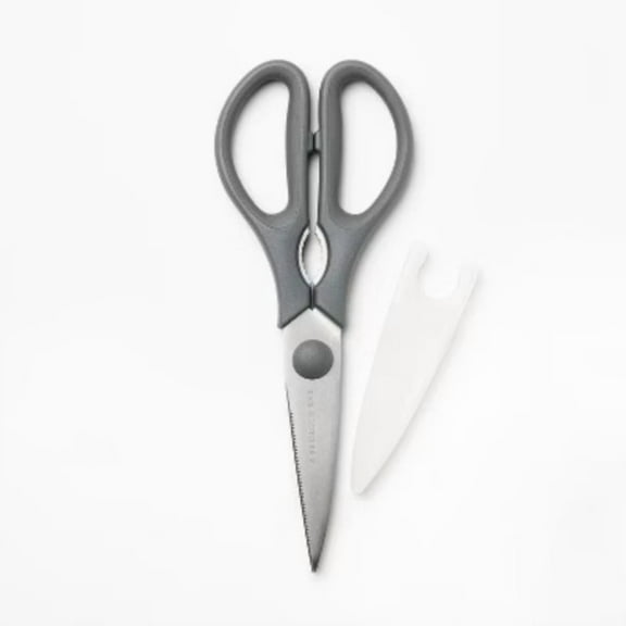 Stainless Steel Kitchen Shears with Soft Grip Dark Gray -  Kitchen Scissors for Food, 3" Blade, Hand Wash