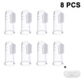 thumbnail image 1 of Cepillo de dientes transparente para mascotas, blanco lechoso, para perros y gatos, juego combinado de 8 cepillos de dientes profesionales para perros y gatos, higiene dental para mascotas Adepaton 2034756, 1 of 9