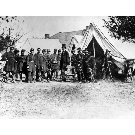 Abraham Lincoln At Antietam History (36 x 24)