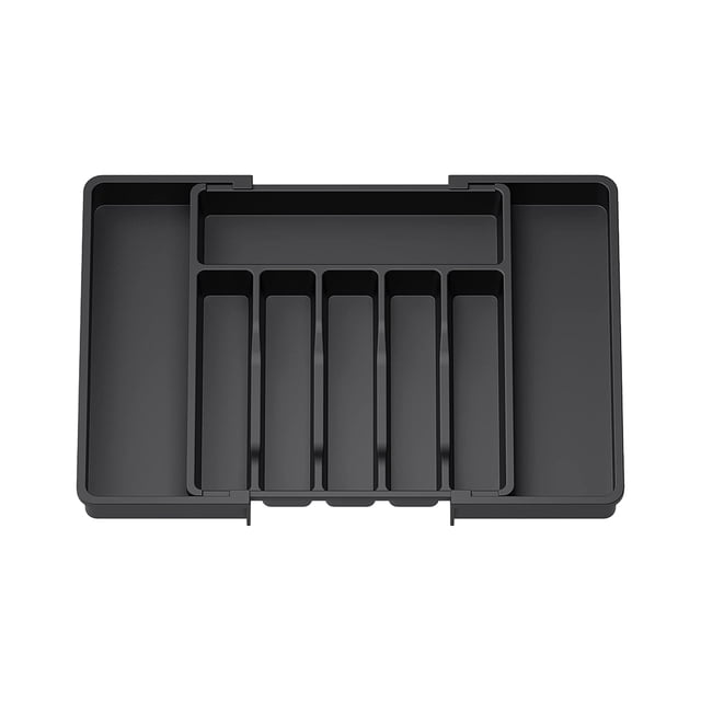 Toystoory Bandeja de cajón de gran capacidad para almacenar y organizar accesorios de cocina, soporte para utensilios de tamaño ajustable Almacenamiento y organización del hogar negro