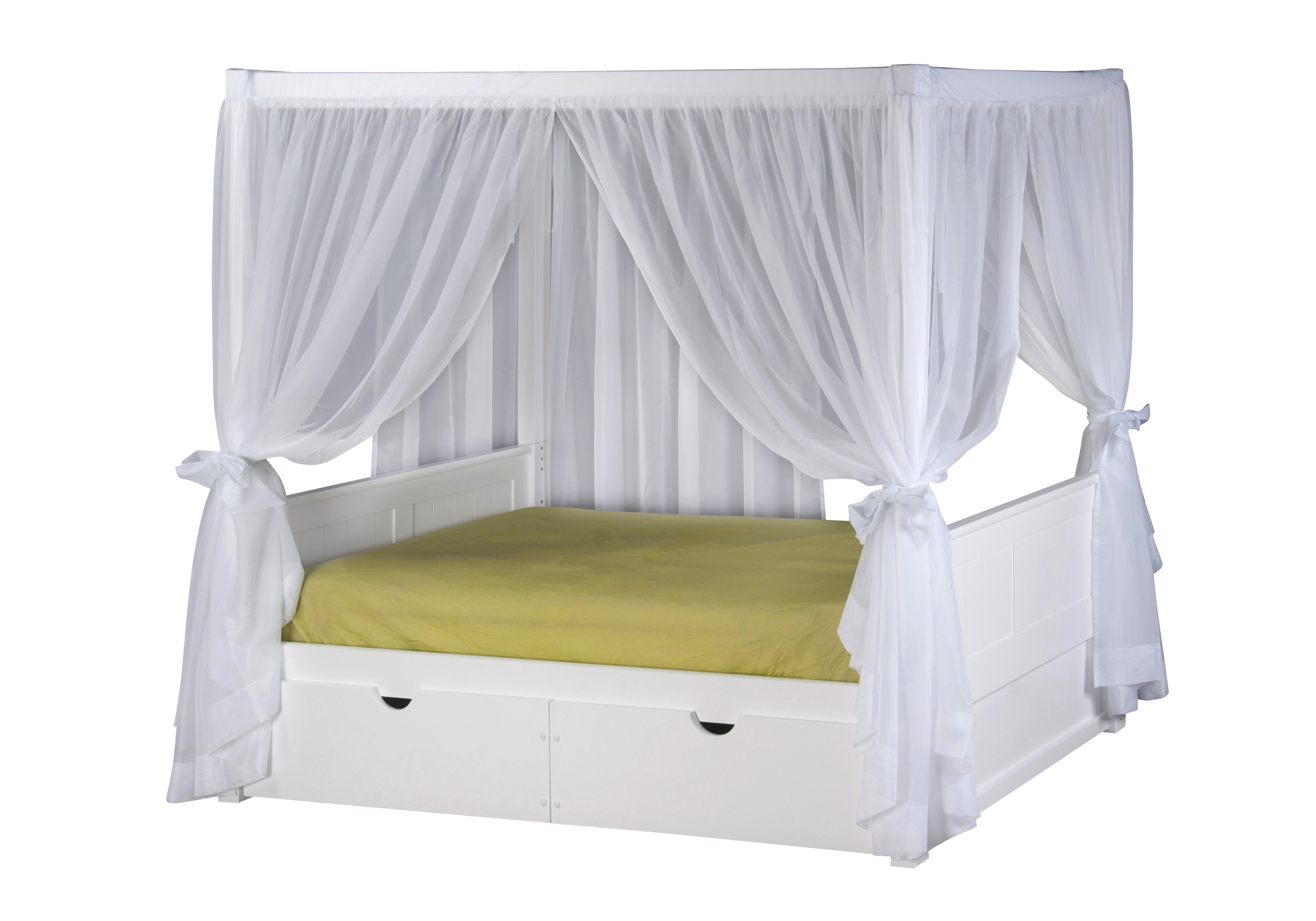 Camaflexi Twin Size Canopy Bed With Drawers Panel Headboard White Finish Walmart Com Camaflexi Twin Size Canopy Bed With Drawers Panel Headboard White Finish Walmart Com