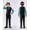 thumbnail image 2 of Boys Suit, Boys' Formal 4pcs Suit Set Boys Formal Dresswear Vest Set, Toddler Boy Vest Set, 2 of 5