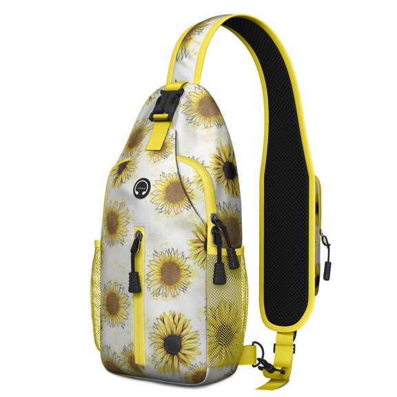 Geometric Moroccan Plaid Sling Backpack – Abstract Checkered Crossbody Shoulder Bag for Adventure, Hike, Travel & Daily Commute with Stylish Artistic Print