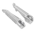 thumbnail image 2 of Rear Foot Pegs, High Strength Comfortable Iron Stylish Design Silver Foot Pedals Anti Slip  For Motorcycle, 2 of 8