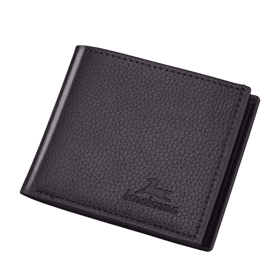Leather Wallets for Men Bifold Wallet Short Vertical Ultra-Thin Wallet Bank Card Card Package Small Wallet with 3 Slots Purse
