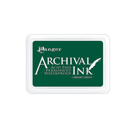 Ranger Archival Ink Pad #0 - Library Green, 1 Pack of 3 Piece