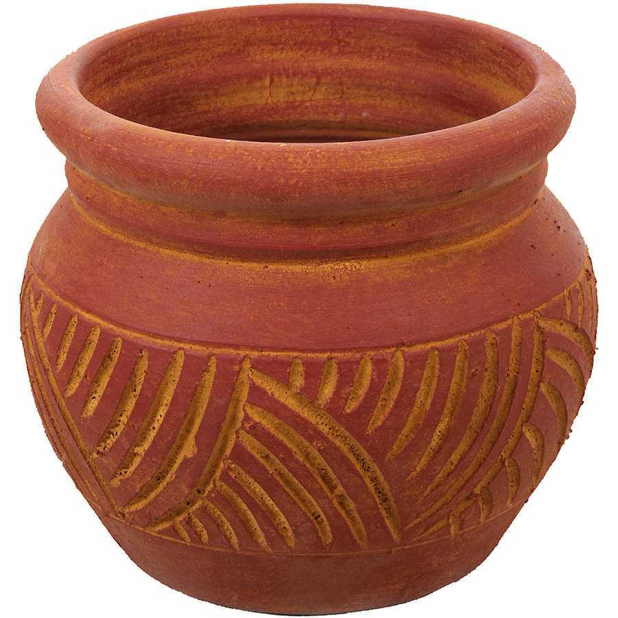 121/2" Round Terra Cotta Cabral Clay Pot