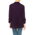thumbnail image 5 of FashionStream MOA Collection Ruched Sleeves Notched Lapel Solid Print Blazer, Women's, 5 of 7