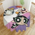 thumbnail image 3 of The Powerpuff Girls Round Tablecloth Print Decorative Table Cover Washable Table Cloths for Dining Party Picnic 60x60in, 3 of 8