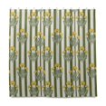 thumbnail image 2 of Yayeee Shower Curtain with Hooks 72"x72" Waterproof Fabric Bathroom Hanging Decor, Green Stripe Flowers, 2 of 5
