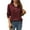 Wine Red, variant on jinghuiyue Women Polo Shirts Long Sleeve Collared Button down Shirt V Neck Business Casual Pullover Tops M