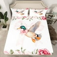 thumbnail image 2 of Homewish Rustic Mallard Duck Full Size Sheets,Cartoon Bow Knot Bed Sheets,Pink Flower Floral Sheet Sets For Girl Kids,Luxury Bedroom Decor,4 Pieces, 2 of 7