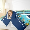 thumbnail image 4 of Castle Fairy Kids Teens Boys Kawaii Truck Bedding Comforter Set 2pcs,Cartoon Car Tractor Twin Comforter Sets Microfiber,Construction Vehicles Breathable Bedding Set,Lightweight Room Decor,Reversible, 4 of 8