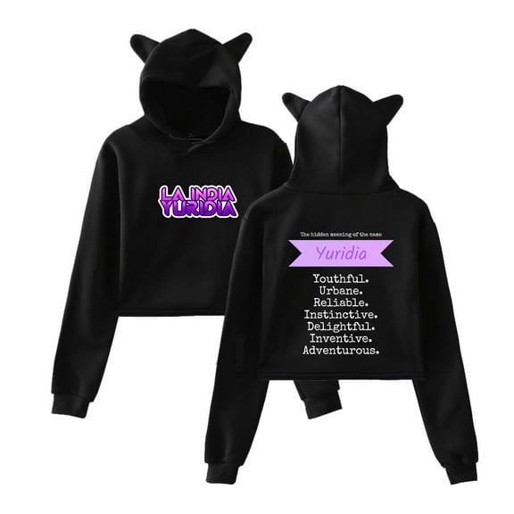 Yuridia Cat Ear Fashion Street Trendy Hoodie Women's Short Sportswear