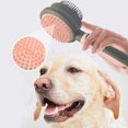 thumbnail image 4 of Reusable Pet Comb - Solid - Easily Clean - Convenient - Harmless Massage - Ergonomics Handle - Self Cleaning Slicker Brush - for Dogs Grooming, 4 of 8
