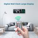thumbnail image 4 of BRIGHTFUFU Reloj de reloj de pared digital 1pc Reloj de pared LED con fecha de temperatura Alarma Decoración del hogar grande de 39 cm de ancho, 4 of 8