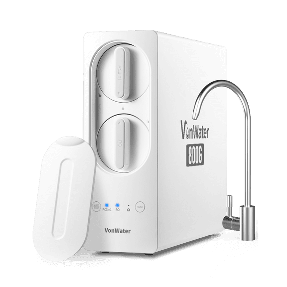 VonWater 800GPD Reverse Osmosis Water Filter System, Under Sink RO Filtration System, 2:1 Pure to Drain, 800GPD Tankless RO Water Filtration System, Reduce TDS, NSF/ANSI 372 Listed