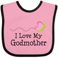 thumbnail image 3 of Inktastic I Love My Godmother Girls Baby Bib, 3 of 4
