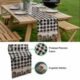 thumbnail image 5 of Farm Black Table Runner - 60 Inch Long, Kitchen Dining Table Runner Dresser Scarves, Brown Western Texas Star Plaid Country Berry Farmhouse Decor for Coffee Tables Wedding Party Banquet, 5 of 8