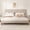 Beige, variant on Frostbloom King Size Linen Upholstered Platform Bed Frame with Adjustable Headboard, Gray