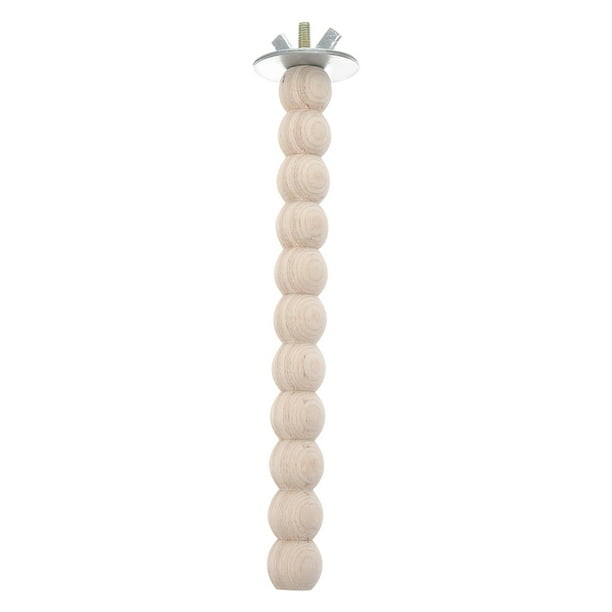 Percha de madera para pájaros, plataforma de juguete, palo para moler patas, accesorio para jaula de pájaros, para cacatúas, periquitos, cotorras y otras aves pequeñas