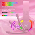 thumbnail image 4 of Ajazz Over-Ear Gaming Headset with Mic and Backlit LED, Pink, 4 of 9