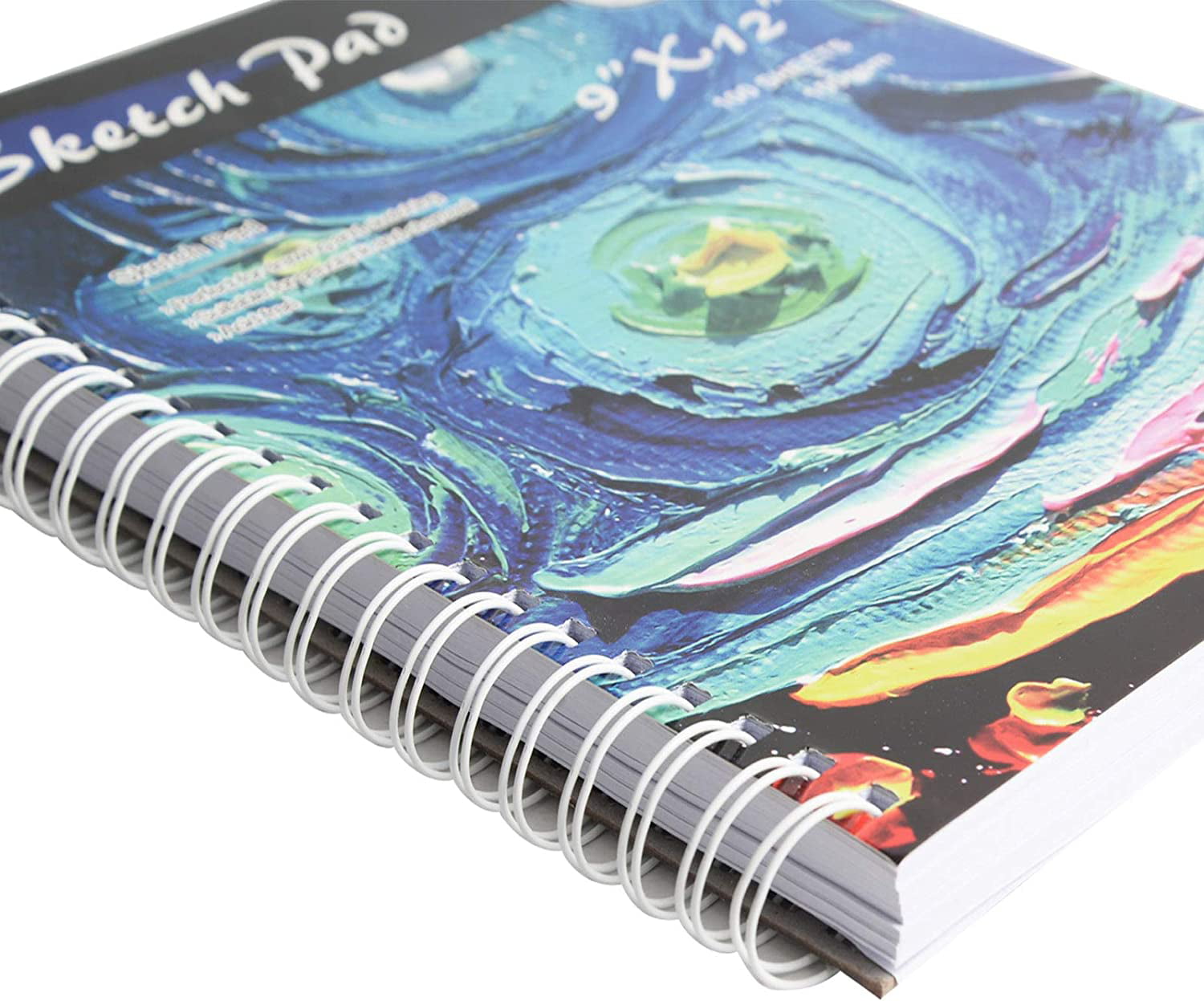 ankkol sketch book 9x12 inch, artist sketch pad, 100 sheets (68lb/100gsm)  spiral bound sketchbook, acid-free drawing paper pad, art