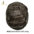 thumbnail image 2 of Lyrical Hair Toupee for Men Fine Mono Mens Toupee Human Hair Replacement Systems Monofilament with NPU Hairpiece for Man Black Brown Blonde Gray Hair Wig Unit, 2 of 6