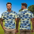 thumbnail image 5 of Binienty Seaside Palm Tree His and Hers Matching Outfits Versatile Classic Fit Men Women Funny Couple Golf Shirts Comfortable Quarter Zip Pullover for Workout Sports, 5 of 7