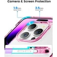thumbnail image 4 of for iPhone 14 Pro Case Clear, [ Grade Protection] [Not Yellowing] Shockproof Phone Case for Apple iPhone 14 Pro 2022 - Purple Pink, 4 of 14