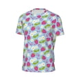 thumbnail image 6 of Wukai Strawberry And Flowers Print Men's Short-Sleeved Mesh T-Shirt,Quick-Dry Short Sleeve Workout T-Shirt-X-Large, 6 of 8