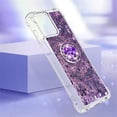 thumbnail image 3 of Quicksand Case for Motorola Moto G Stylus 5G (2023) for Women Girls, Glitter Sparkle Flowing Clear Soft TPU Liquid Cover with Bling Diamond Kickstand for Moto G Stylus 5G (2023) -Purple, 3 of 7