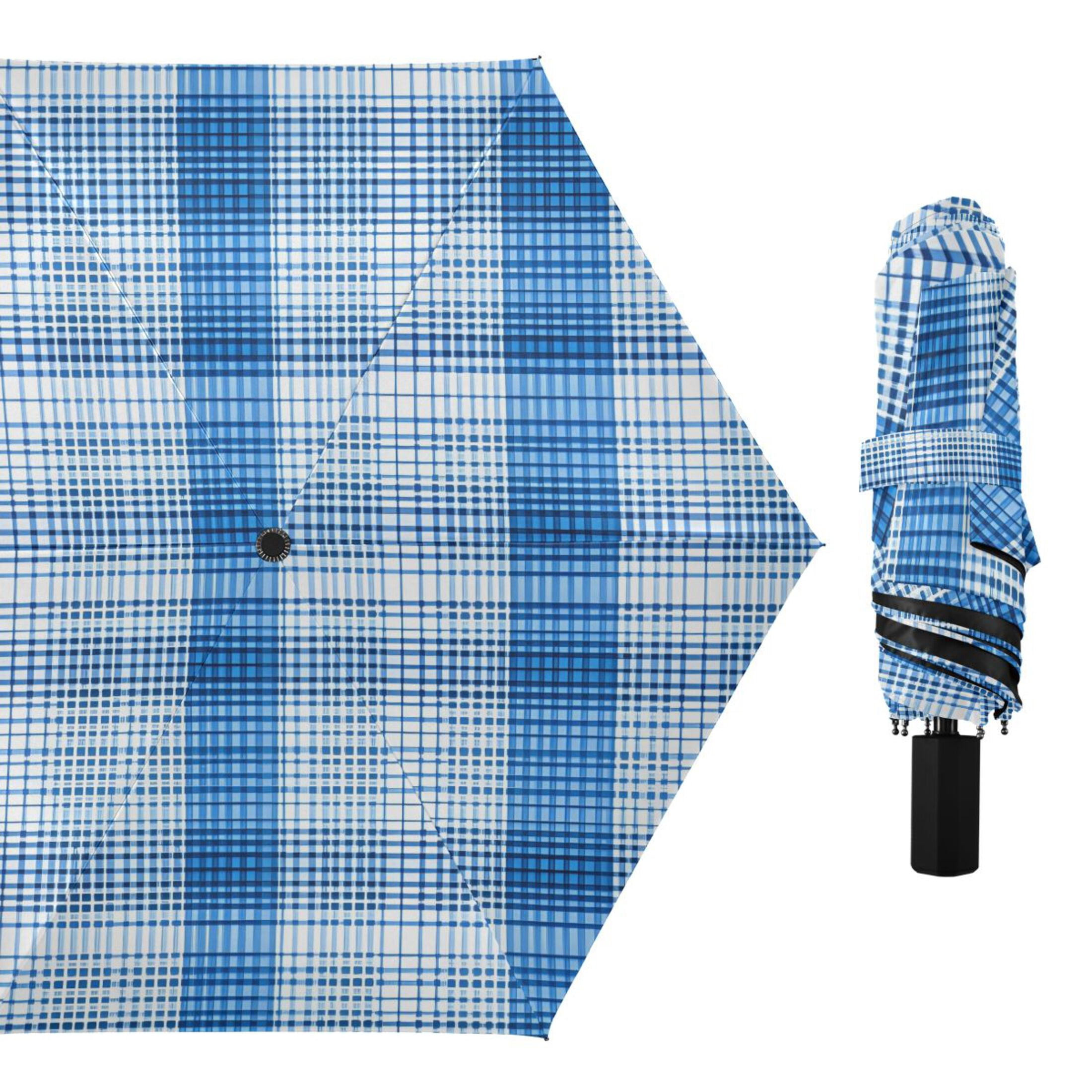 ALAZA Checkered Grid-a7 UPF 50+ Compact Folding Umbrella for Rain Travel Umbrella Packable