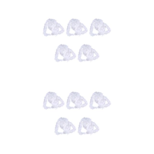 Wosthever 5 piezas de plumas navideñas, cinta colorida, decoración para el hogar, color blanco Blanco 2Conjunto