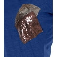 thumbnail image 4 of Moomaya T-shirt à Col Rond pour Femmes à Manches Courtes avec Poche Appliquée à Paillettes - B2, 4 of 5