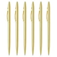 thumbnail image 1 of Uxcell Slim Metallic Ballpoint Pen, Retractable Writing Pens with Clips for Business Office Wedding Guest Style 2 Golden, 1 of 6
