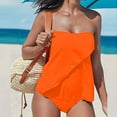 thumbnail image 3 of Fanxing Women Tankini Two Pieces Swimsuit Push Up Tummy Control Swimsuits with Adjustable Straps Tummy Control Bathing Suits Swimwear Tankini Tops & Bottoms traje de baño mujer Orange,S, 3 of 7