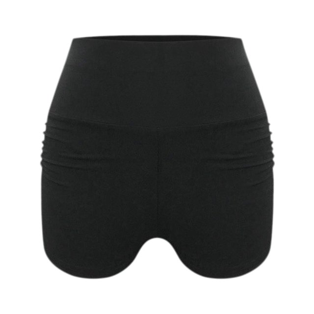 Pantalones Cortos de Yoga de Cintura Alta para Mujer Sunnimix Control Negro