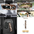 thumbnail image 7 of Xoenoiee Brown Beige Cow Print 15 PCS Car Seat Cover Full Set, with Steering Wheel Cover Seat Belt Pad Cover Trash Bin Rear View Mirror Cover Cup Holders Keychain Air Vent Storage Bag Car Decoration, 7 of 7