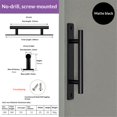 thumbnail image 5 of 18cm Heavy Duty Sliding Barn Door Handle, Pull and Flush Hardware Set, Black Powder Coated Finish, Large Rustic Two-Side Design, Round, 5 of 5