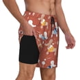 thumbnail image 3 of Picia Cute Poodle Dog pattern Mens Swim Trunks with Compression Liner Stretch Beach Shorts Quick Dry with Zipper Pockets No-Chafing Board Shorts-3X-Large, 3 of 9