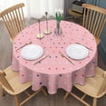 thumbnail image 3 of Fashionable Round Tablecloth 60x60in(153x153cm) – Waterproof Polyester Table Cover with Full Print Design, Wrinkle Resistant & Washable for Kitchen Dining Party Decor, 3 of 6