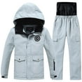 thumbnail image 2 of Hellosay Snow Suits for Kids Boys Girls Waterproof Windproof 2 Piece Ski Suits Pant and Jacket Snowsuit Winter Outdoor Overalls 3-12T, 2 of 7