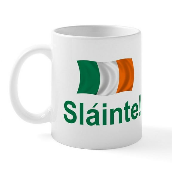 CafePress - Irish Slainte Mug - 11 oz Ceramic Mug - Novelty Coffee Tea Cup