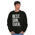 thumbnail image 3 of Best Son Ever Relatives Family Men's Crewneck Sweatshirt Brisco Brands S, 3 of 6