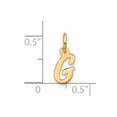 thumbnail image 2 of Auriga Fine Jewelry 10K Yellow Gold Script G Charm for Women (L -16.55 mm, W -5.3 mm), 2 of 6